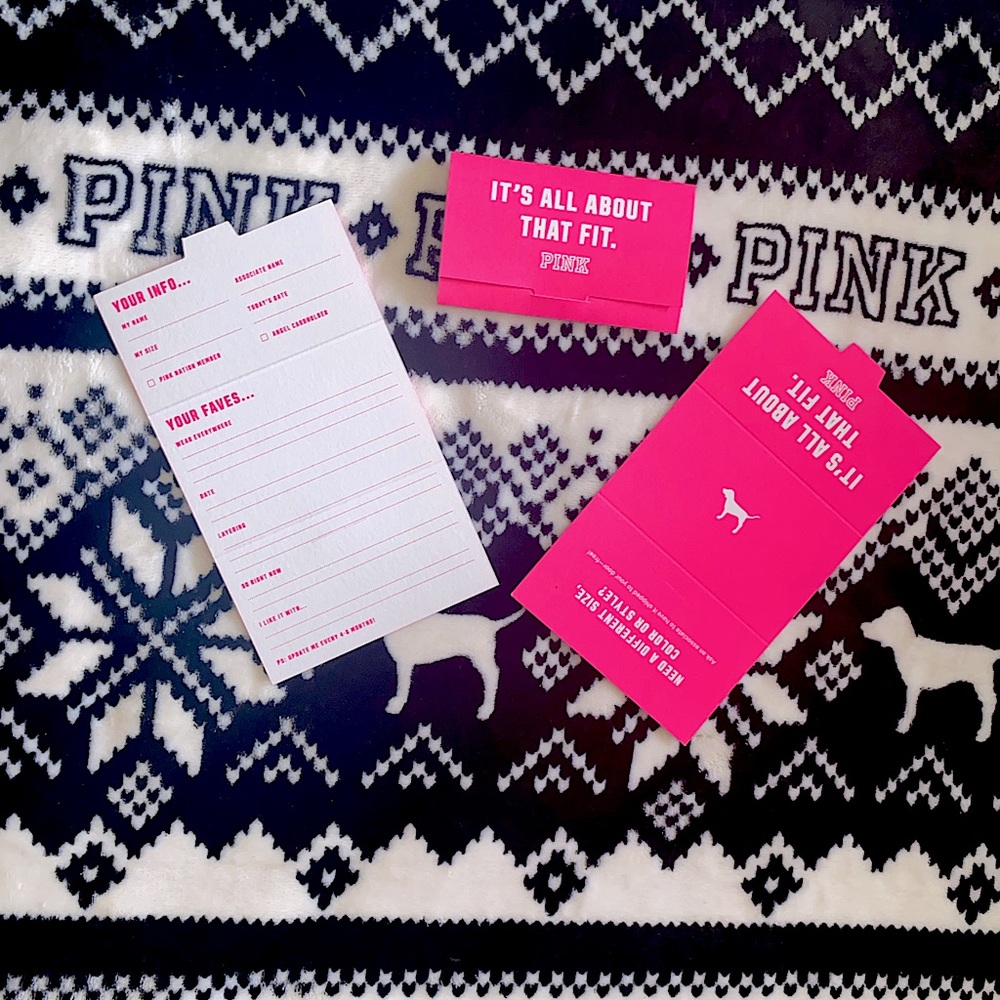 VS PINK COLLECTIBLE POSTER & SIZING CARD RARE SUPER HTF